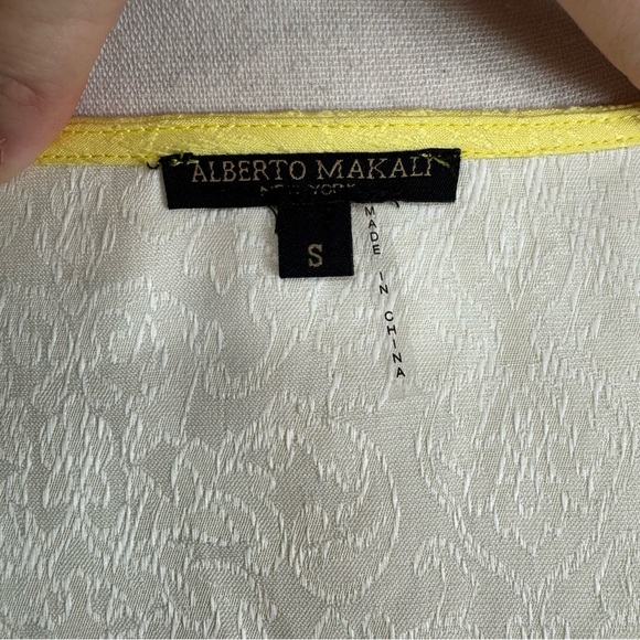 Alberto Makai 2023 Floral Wrap Blouse - Yellow and Multicolor - Picture 10 of 11